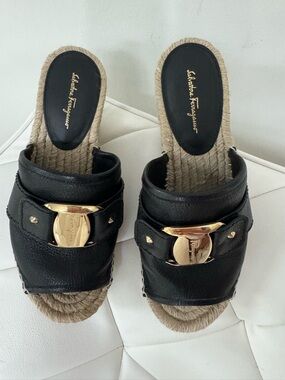 New Salvatore Ferragamo Espadrille sandals. Size 7.5